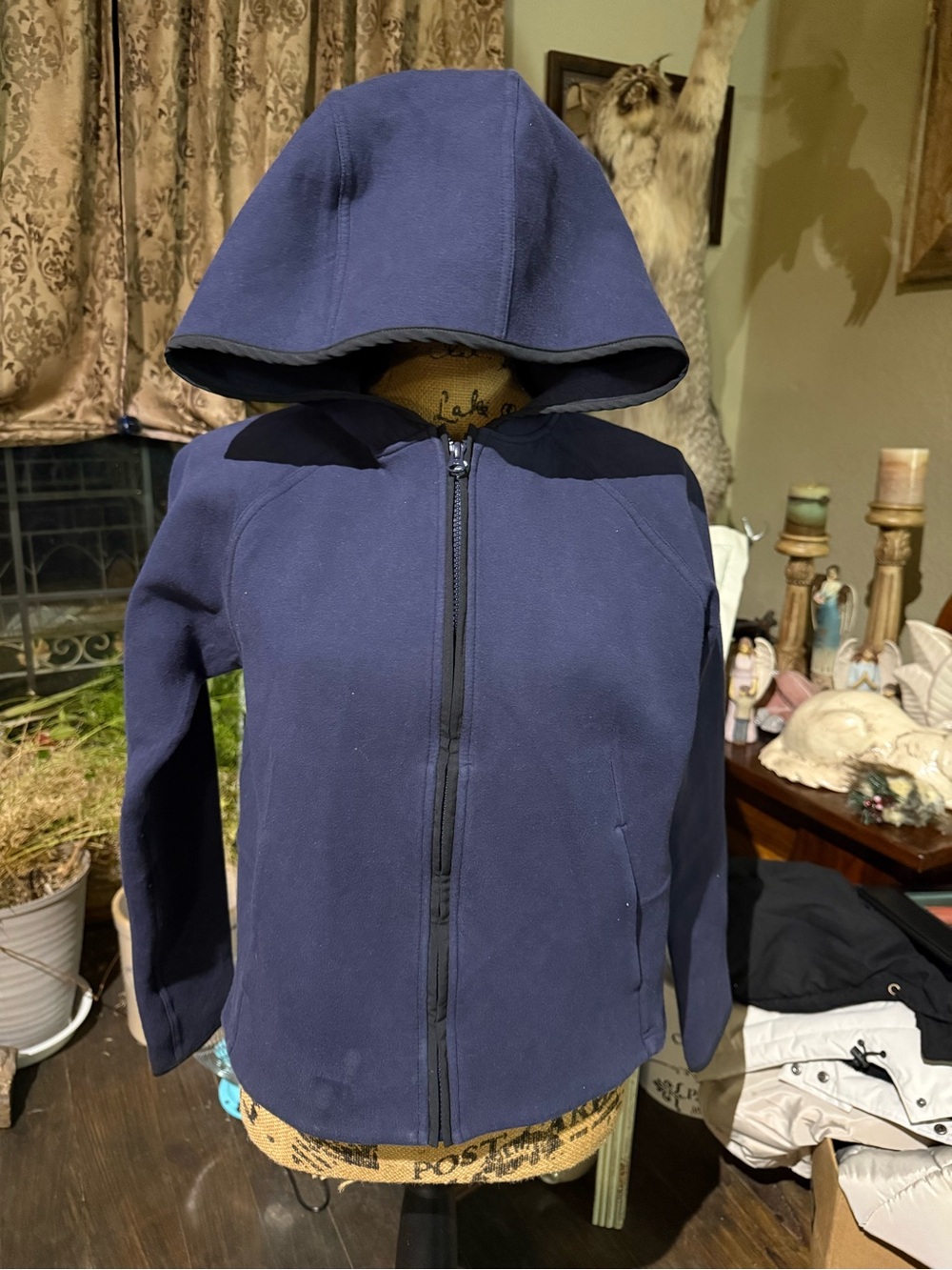 lululemon athletica Navy Blue City Bound Hooded Zip Jacket